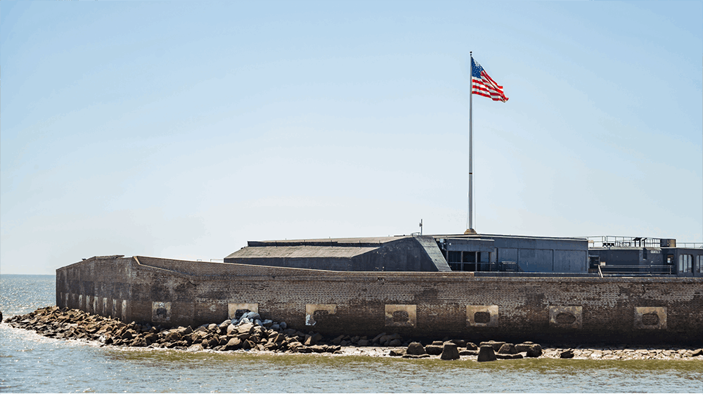 View of Fort Sumter from the water