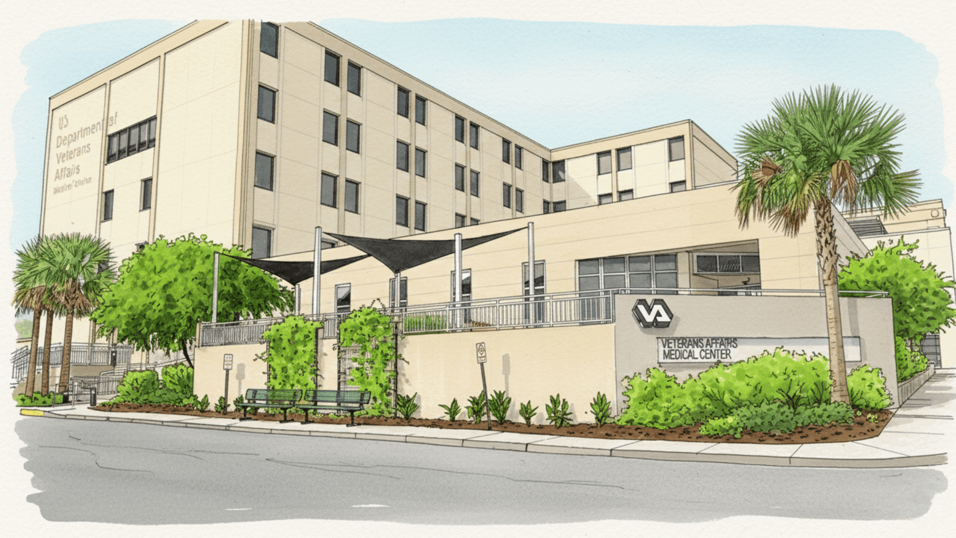 Illustration of Ralph H. Johnson VA Medical Center