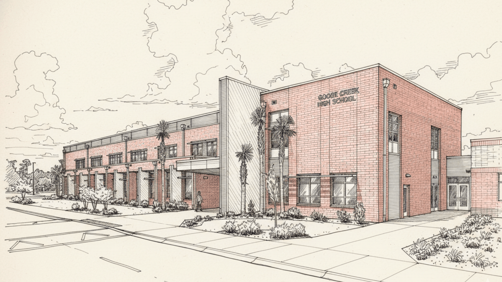 Illustration of Goose Creek High School in Goose Creek SC