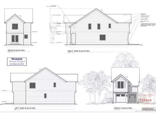 New Home construction elevation blueprints