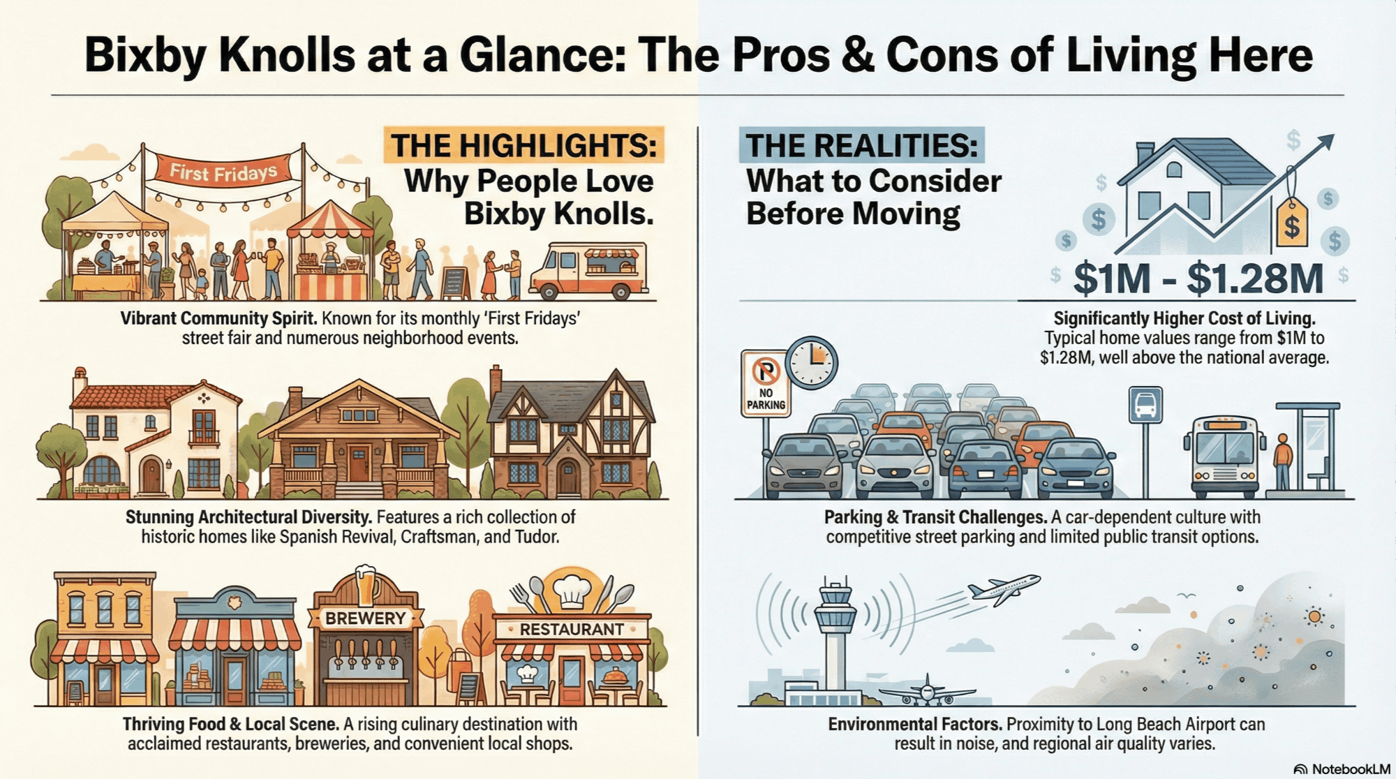 Every neighborhood has its strengths and challenges. Here's an honest assessment of what makes Bixby Knolls special—and what potential residents should carefully consider.