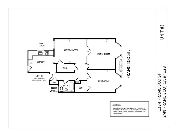 1234 Francisco ST #3, San Francisco, CA 94123