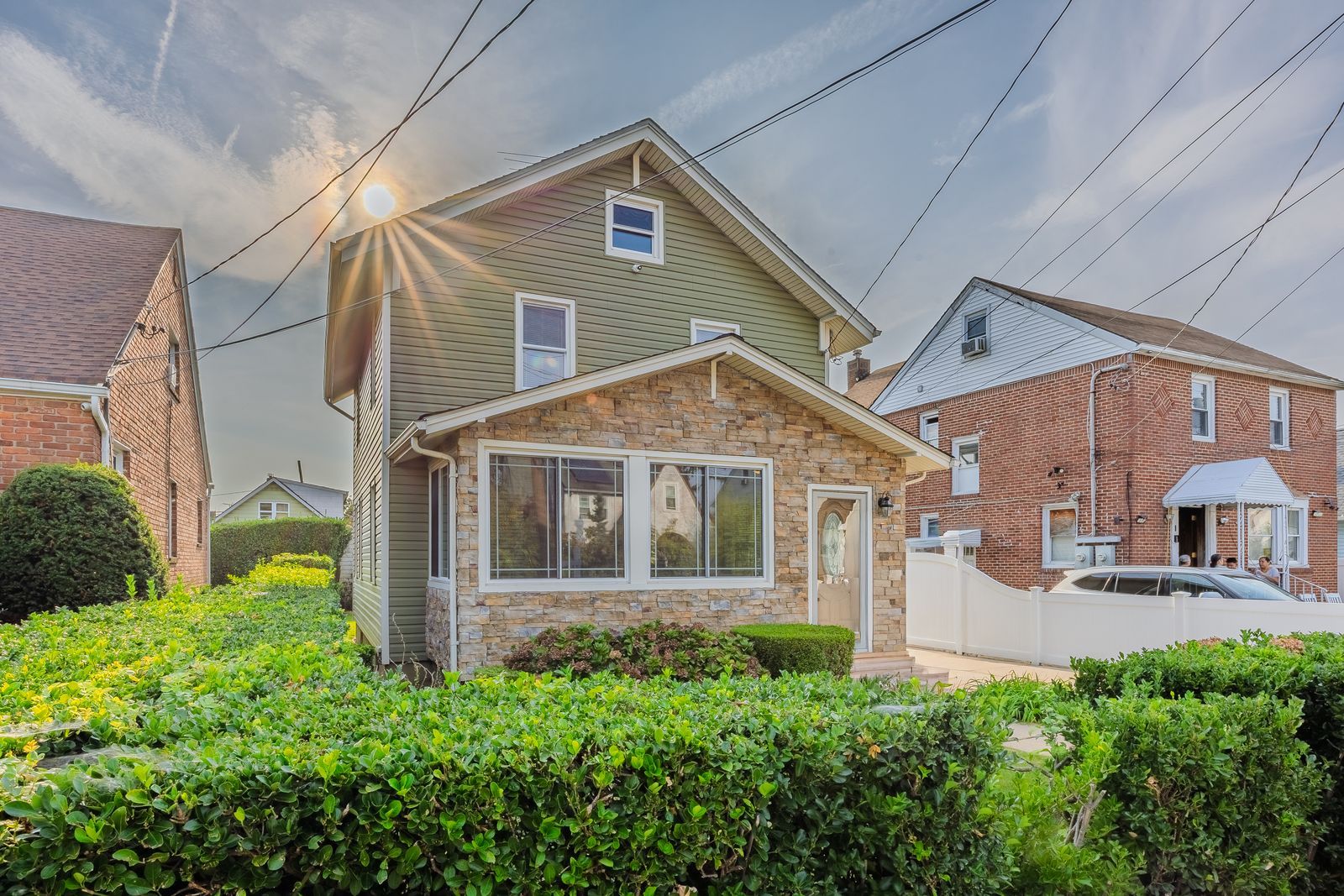 Long Island home for sale at sunset