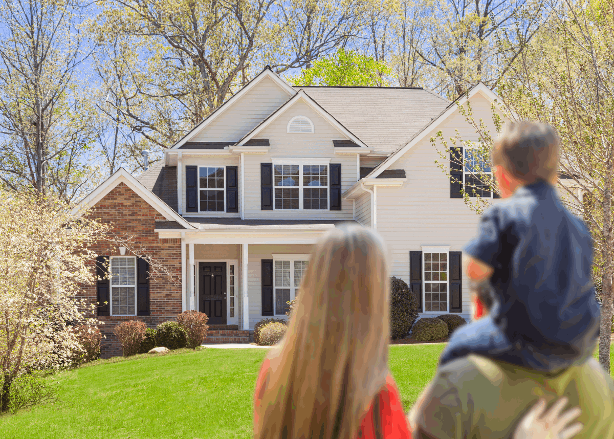 Family preparing to buy a home on Long Island