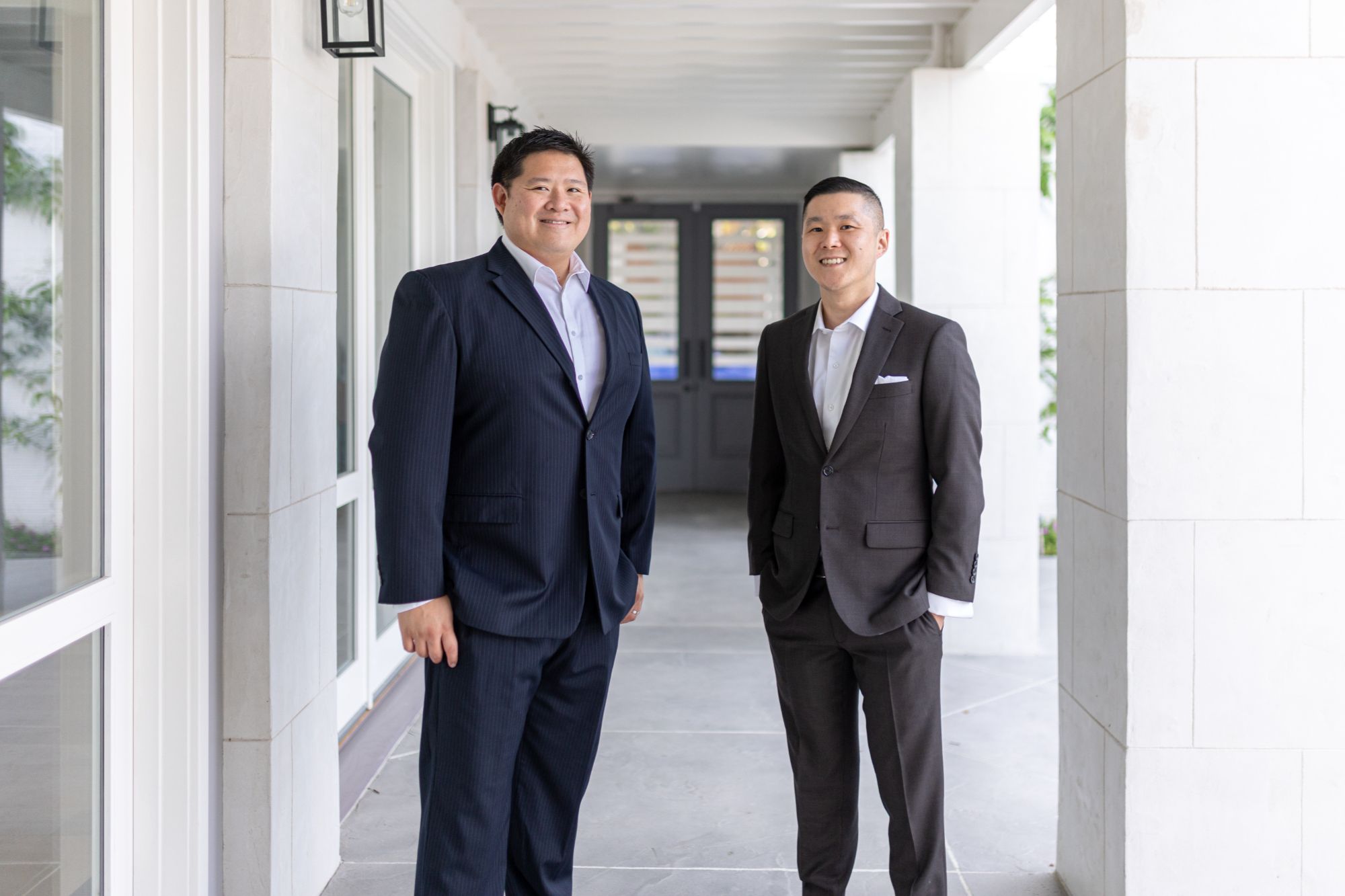 Josh Yoo with clients in the Bay Area real estate community