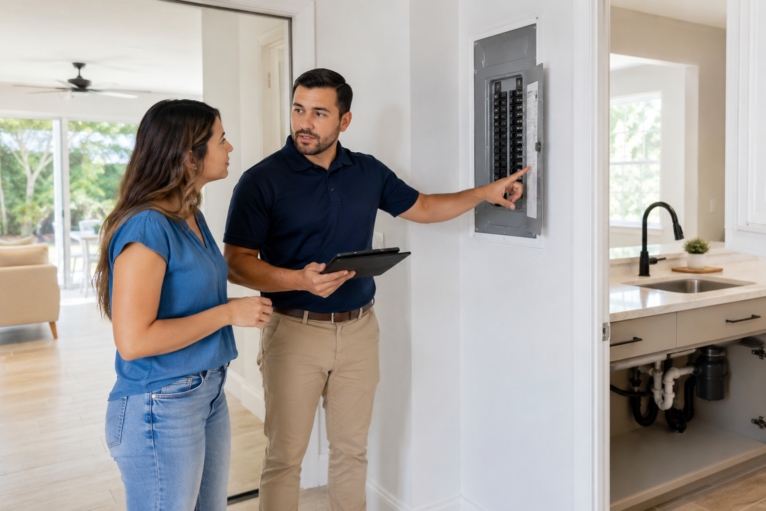 Buyer completing a home inspection after an Orlando seller accepts an offer