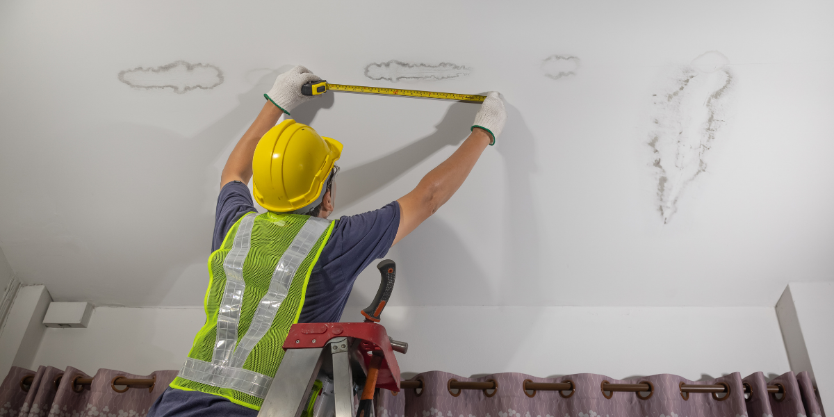 Seller reviewing water damage disclosure before listing a home