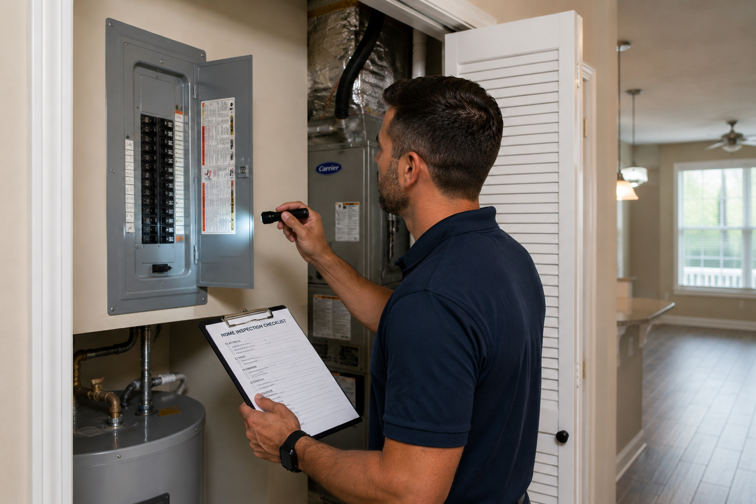 Investor checking property condition before buying a rental home in Orlando