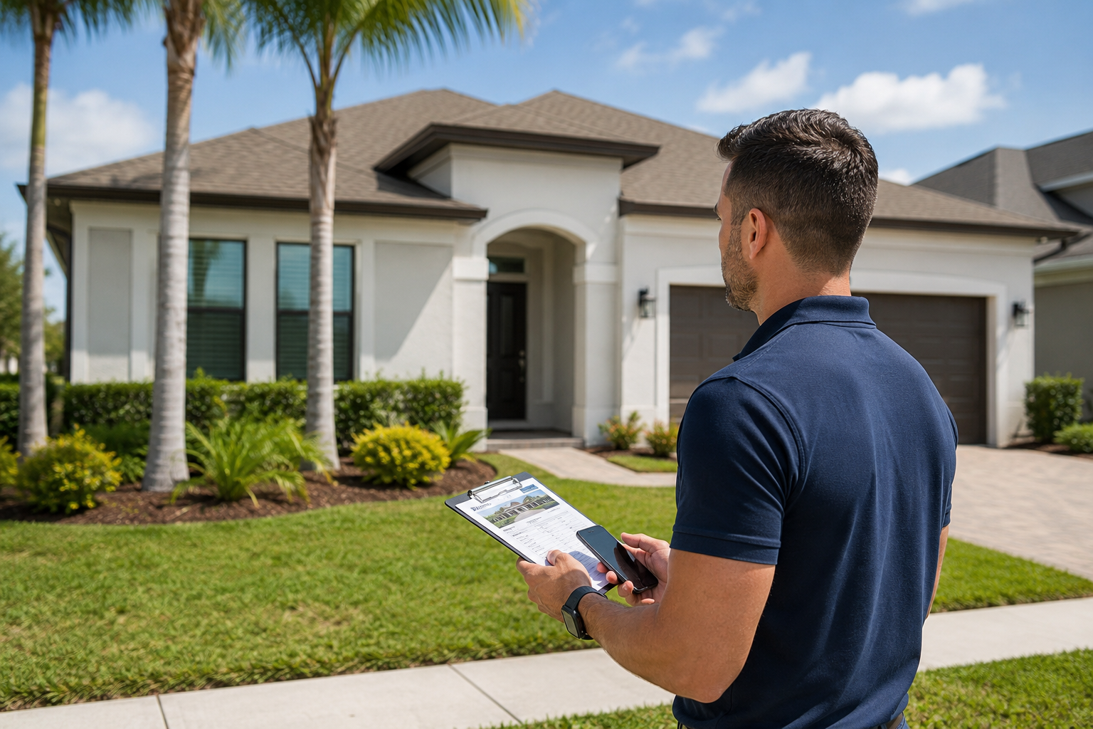 Investor checking a rental property before buying in Orlando