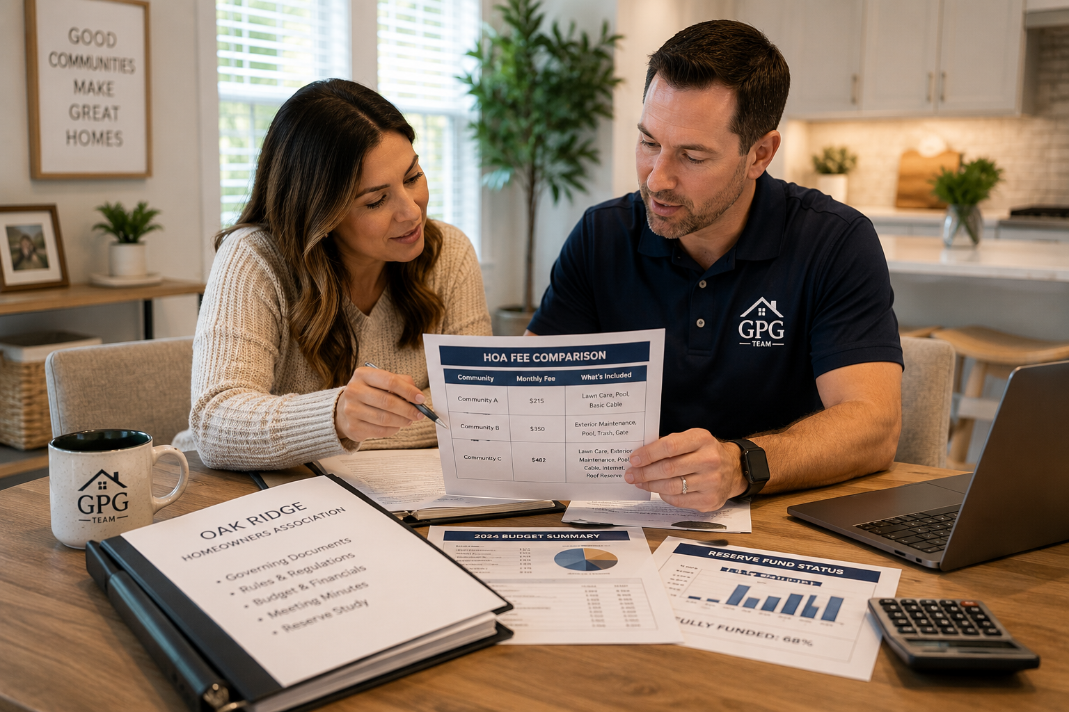 Buyer reviewing HOA fees and documents before buying a Florida home