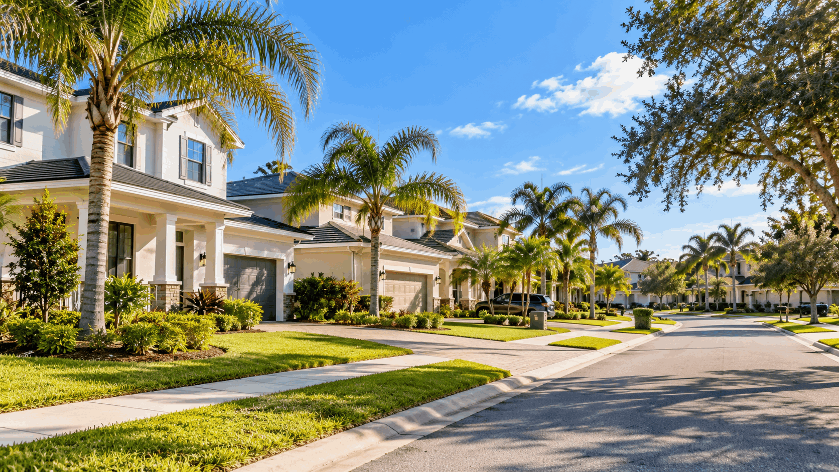 Residential neighborhood in Orlando, Florida for first-time home buyers