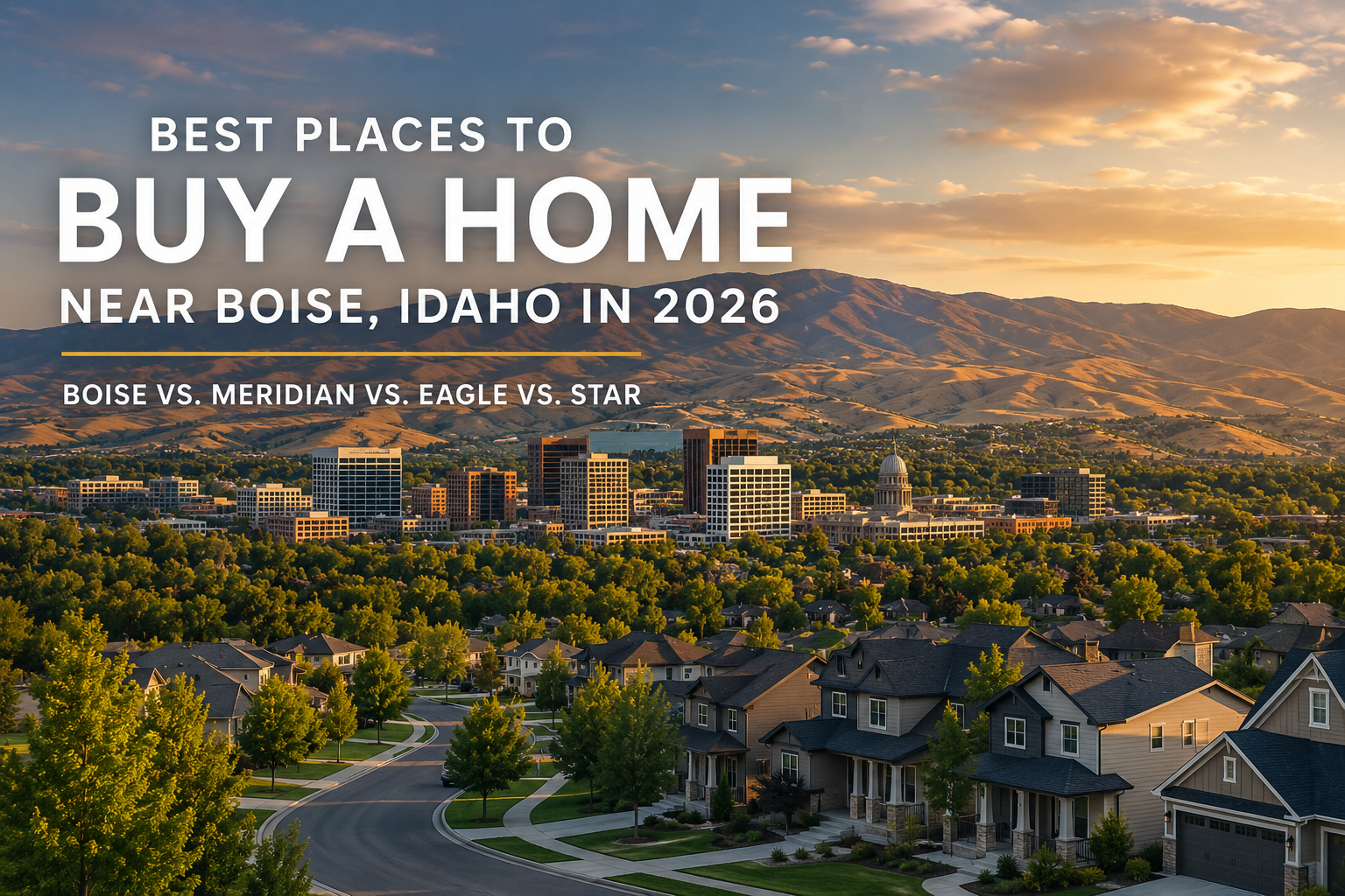 Best places to buy a home near Boise Idaho in the Treasure Valley