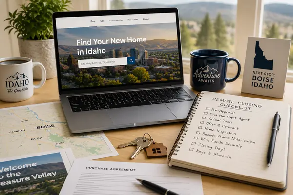 feature image of Buying a Home in Idaho From Out of State: A Remote Closing Checklist