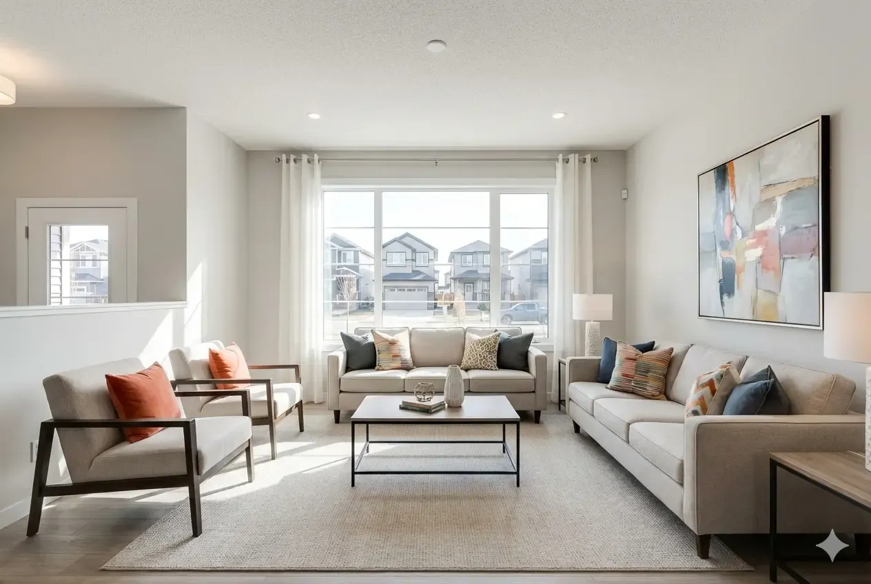 Professionally staged Calgary home ready for sale