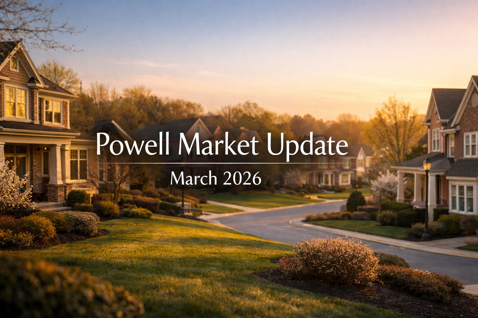 Powell, Ohio real estate market  March 2026  Months of supply  Absorption rate  Single-family homes  Condominiums