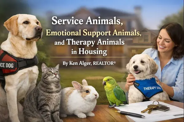 Service Animals, Emotional Support Animals, and Therapy Animals in Housing By Ken Alger, REALTOR®,Ken Alger