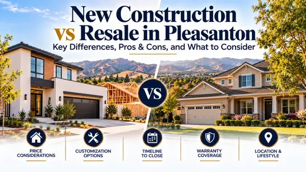 Side-by-side comparison of new construction and resale homes in Pleasanton, California.