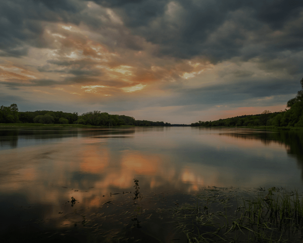 Dusk overlooking the lake