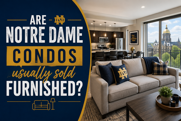 Are Notre Dame condos usually sold furnished?