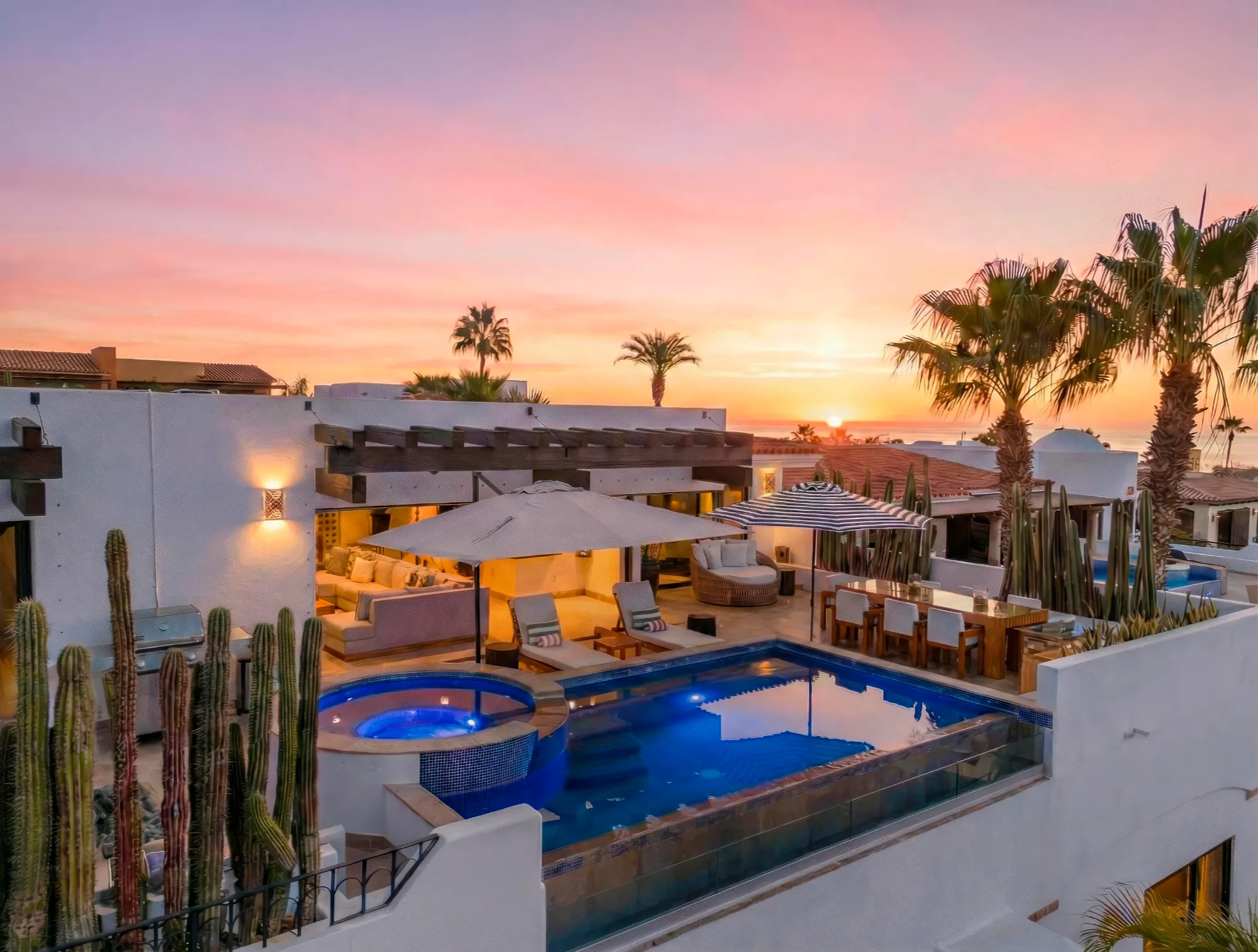El Tezal residential area in Cabo San Lucas — hillside lots with bay and Land's End views