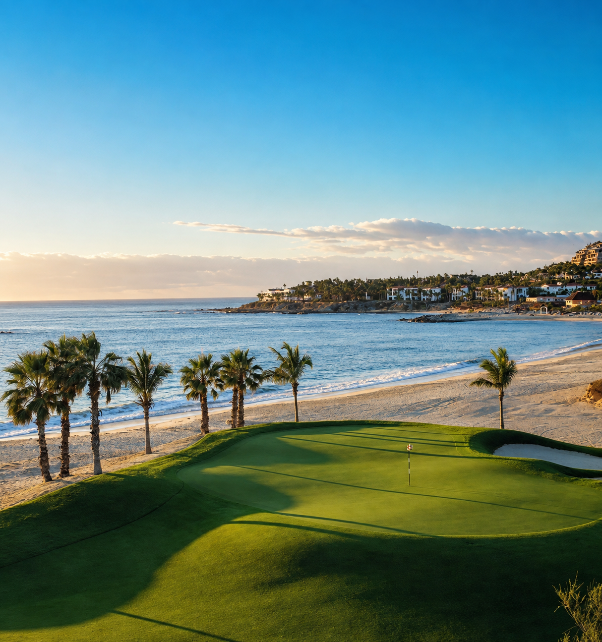 Palmilla golf course and mountain views from a Los Cabos homesite