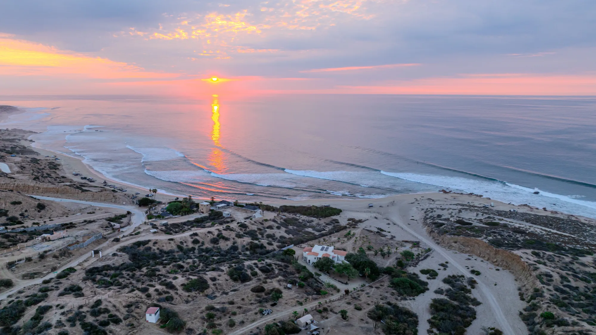 9 Palms (Nine Palms) point break and beachfront on the East Cape of Los Cabos, Baja California Sur