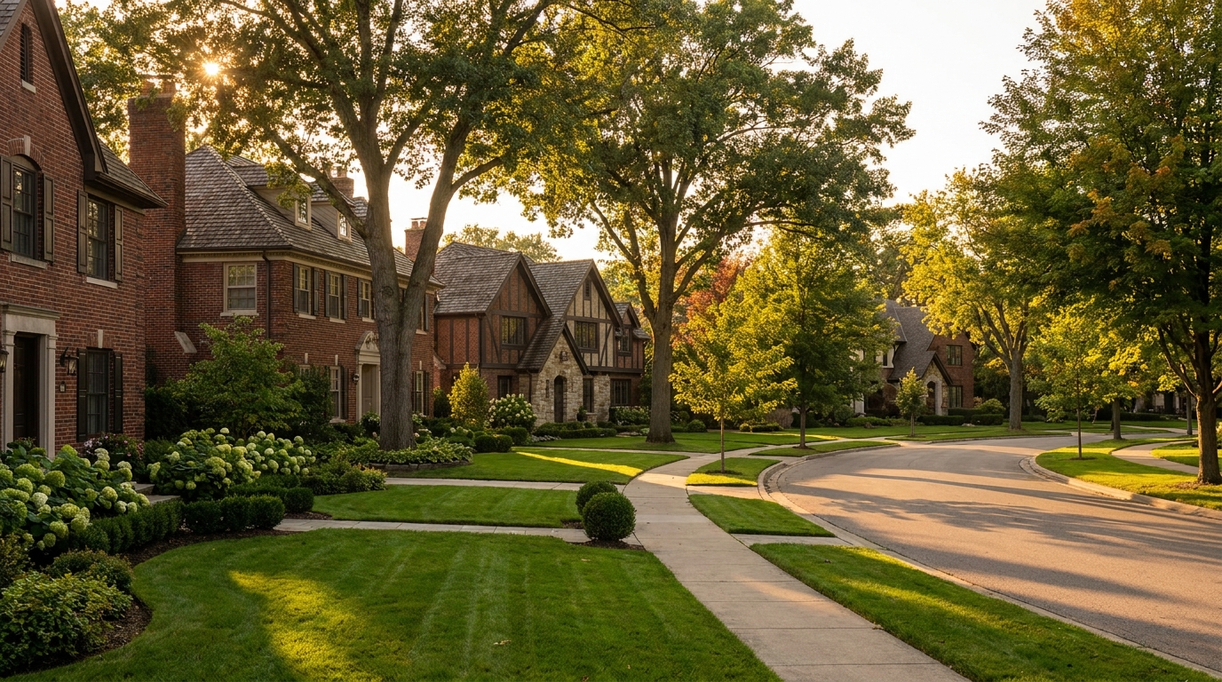 selling a house in Birmingham MI upscale suburban neighborhood
