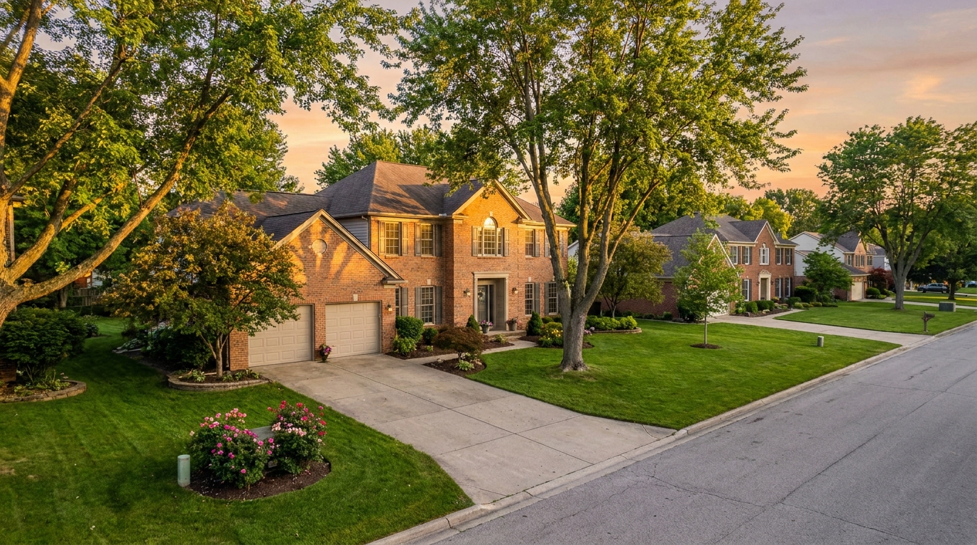 selling a house in Shelby Township MI suburban neighborhood