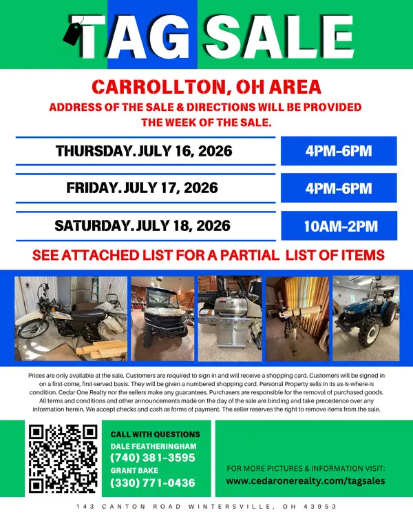 TAG SALE - Carrollton, OH 44615