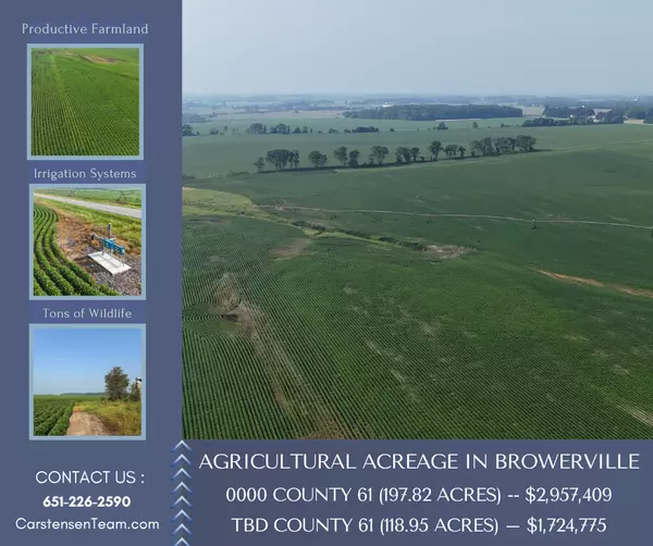 Prime Agricultural Land for Sale in Browerville, MN – Two High-Value Parcels Along County Road 61
