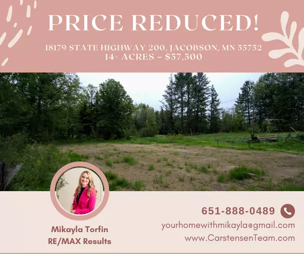 Enjoy 14+ Acres Recently Repriced Land in Jacobson