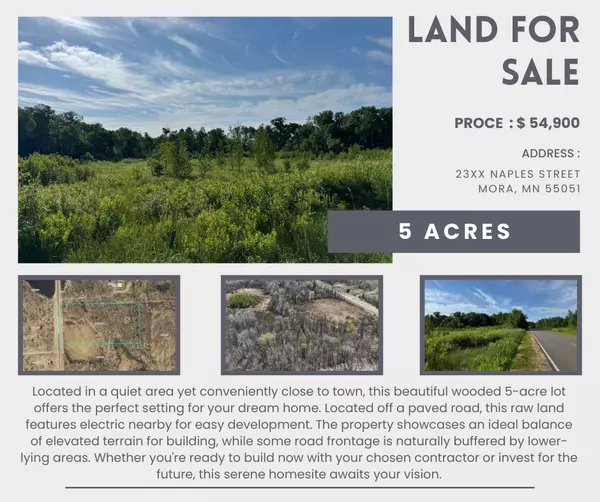 Price Reduced! Peaceful 5-Acre Wooded Lot for Sale in Mora
