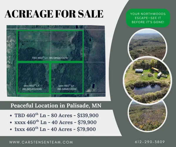 Palisade MN Acreage Lots For Sale -Perfect for Camping/Hunting or to Build!,Chuck Carstensen