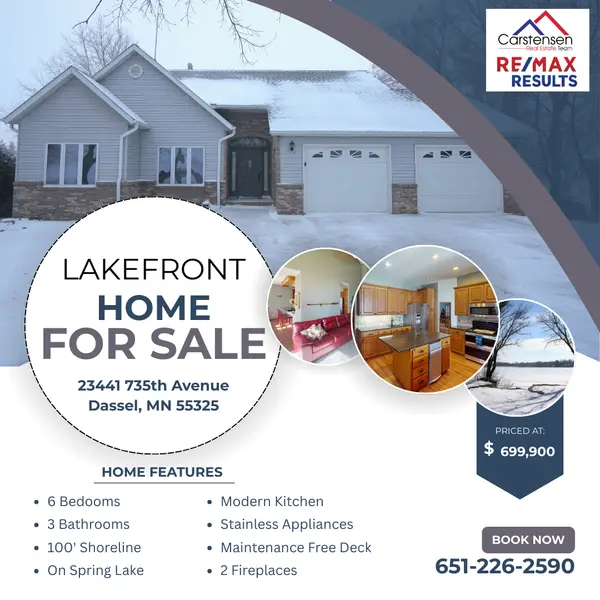 Take a Virtual Tour 6BR/3BA Dassel Lake Home,Chuck Carstensen