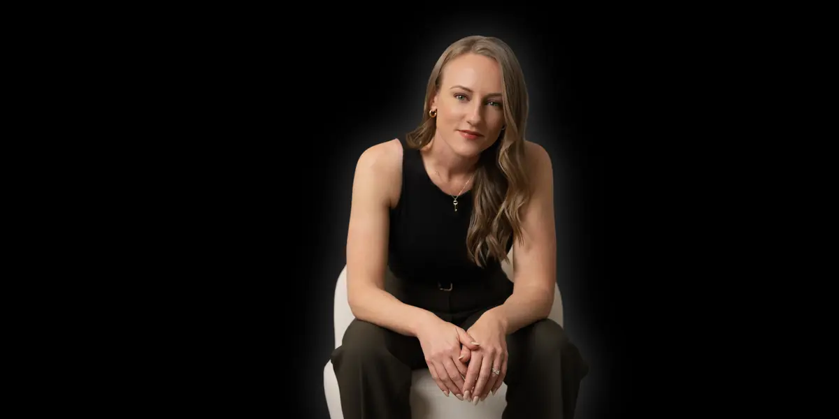 Renee Black Background Sitting