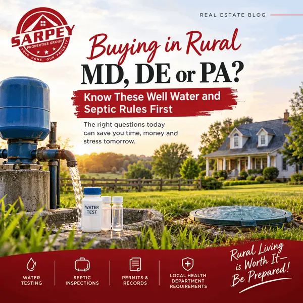 Buying in Rural MD, DE or PA? Know These Well Water and Septic Rules First