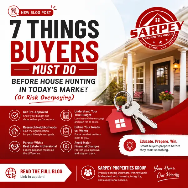 7 Things Buyers MUST Do Before House Hunting in Today's Market (Or Risk Overpaying),Melvin & Dorothy Sarpey