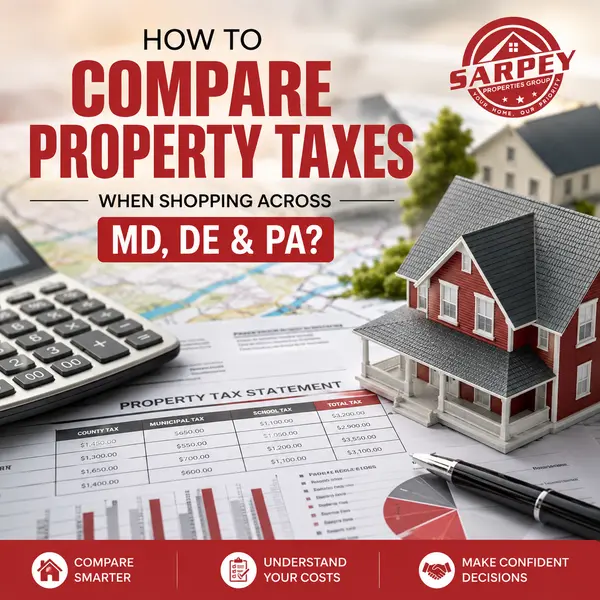 How to Compare Property Taxes When Shopping Across MD, DE & PA?