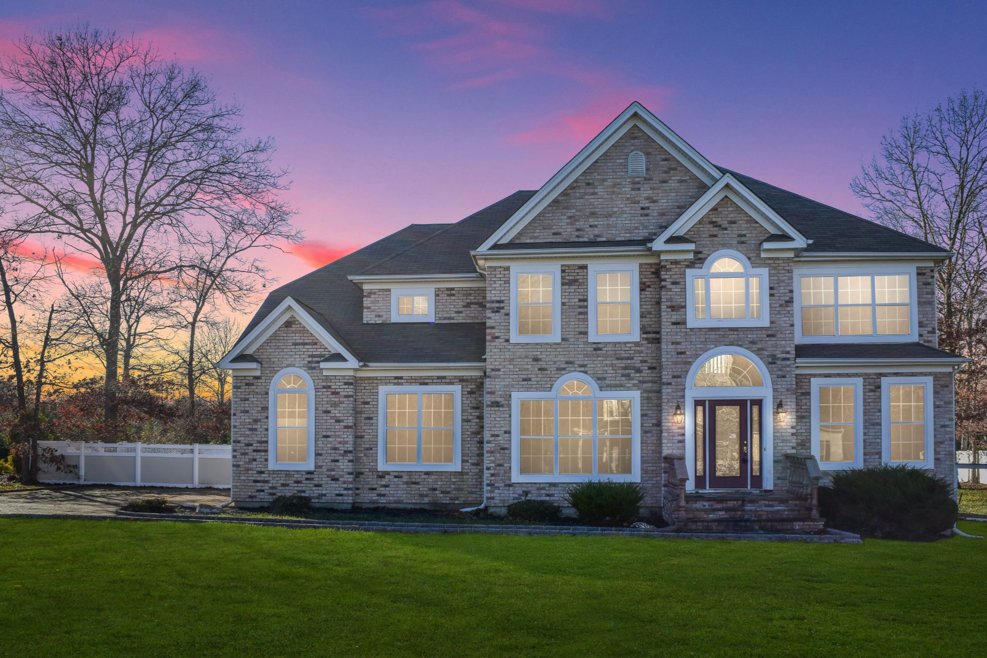 Long Island home professionally photographed at sunset
