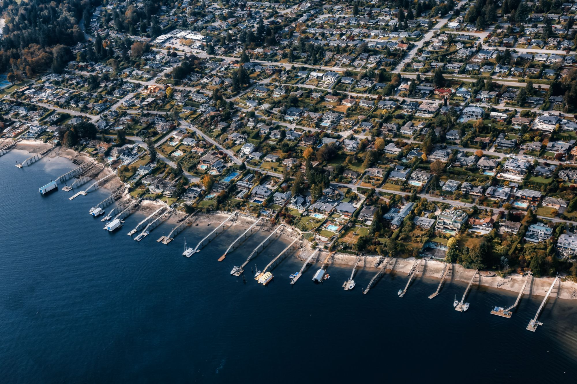 Aerial view of a South Shore Long Island residential community