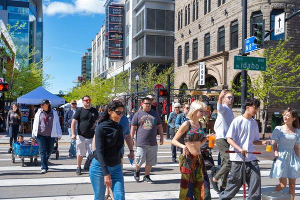 Bustling Downtown during Capital City Market