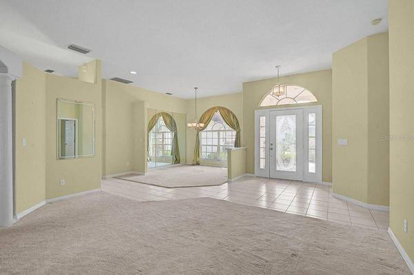 Living room inside Calusa Lakes home in Nokomis Florida