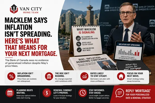 Macklem Says Inflation Isn't Spreading. Here's What That Means for Your Next Mortgage.