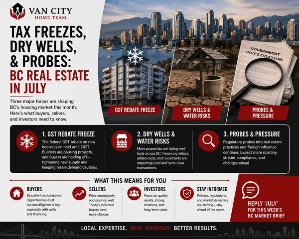 feature image of Tax Freezes, Dry Wells, and Probes: BC Real Estate in July