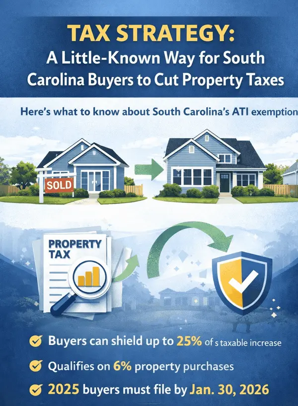 Learn how South Carolina’s ATI Property Tax Exemption can reduce property taxes after a purchase—and why 2025 buyers must act by Jan. 30, 2026.,Nima Sherpa
