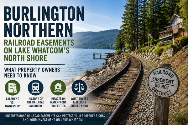 feature image of Burlington Northern Railroad Easements on Lake Whatcom's North Shore: What Property Owners Need to Know