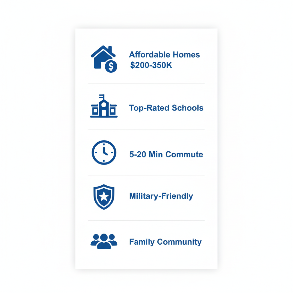 Key benefits of living near Randolph AFB including affordable homes and short commutes