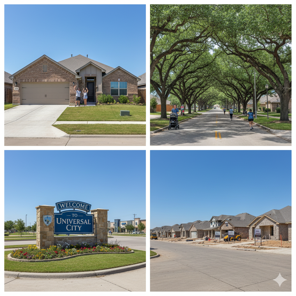 Photo collage of top neighborhoods near Randolph AFB including Cibolo and Schertz