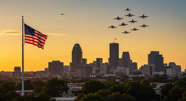 San Antonio skyline welcoming military families to Military City USA and Lackland AFB