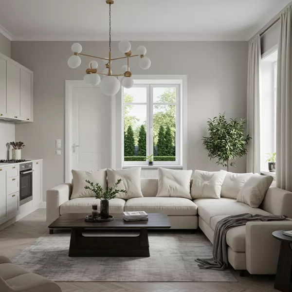 Staged home with neutral decor, ready for sale